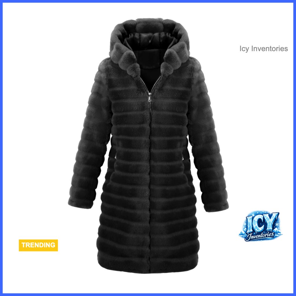 Long Faux Fur Coat Hooded Oversized Jacket Warm Winter Overcoat